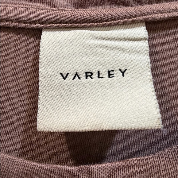 Varley Mauve Boyfriend Long Sleeve Shirt Top EUC Size Small - Picture 5 of 5